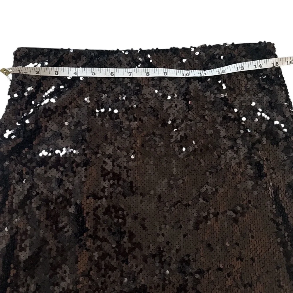 Lulus Black Sequin Skirt‎ Size Medium